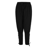Foesce New Medieval Renaissance Lacing Up Shirt Bandage Tops For Adut Men Larp Vintage Costume Fluffy Long Sleeve For Male pants Belt