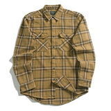 Foesce High Quality Extra Heavyweight Multi Colors Thick 100% cotton Long Sleeve Brushed Plaid  Flannel Shirts for Men