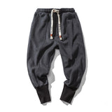 Foesce Korean Fashion Men Casual Harem Pants Japanese Streetwear Cotton Linen Trousers Chinese Kung Fu Tai Chi Uniform Sport Sweatpants