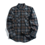 Foesce High Quality Extra Heavyweight Multi Colors Thick 100% cotton Long Sleeve Brushed Plaid  Flannel Shirts for Men