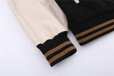 Foesce -NEW American style love Embroidered Baseball Jacket men's Street trend contrast color stitching loose stand collar jacket
