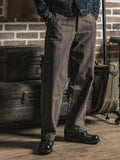 Foesce Bronson 1920s Pinstripes Working Class Pants Men Vintage Gentlemen Suit Trousers