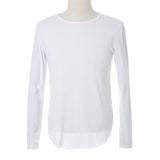 HOT  Autumn Casual Men T-Shirt Solid Color Long Sleeve Slim Fit T Shirt Man Casual T Shirts New Fashion Brand Men Clothes