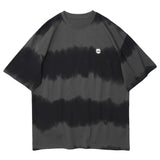Harajuku Tie Dye Striped Graphic T Shirts Men Short Sleeve Cotton Oversize Loose Tees Tops Summer Hip Hop Streetwear