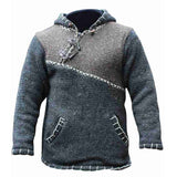 Autumn Winter Oversized Sweater Men New Casual Full Sleeve Hooded Sweaters Patchwork Jumper Knitted Sweater Pullover Men