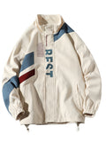 Foesce Bomber Jacket Men Letter Printed Outerwear Streetwear Fashion Plus Size Loose Windbreaker Coat Male Clothing 5XL