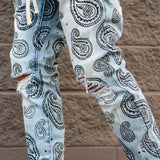 Spring Summer Fashion Men Straight Jeans Slim Ripped Denim Trousers Vintage Pattern Printing Tie-dye Denims Pants Men Streetwear