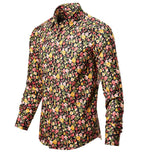 Mens Floral Shirts Vintage Printed Camisa Social Longs Sleeve Shirt Fashion Men Dress Camisa Social Masculina Streetwear