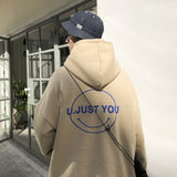 Men's Hoodie Loose Clothes Autumn Top Long Sleeve Jacket Trend Letter Print Top U JUST YOU