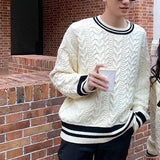 Women Fashion Patchwork Couple Casual Preppy Style Popular Ulzzang Design Simple Daily Chic Comfortable Basic Retro