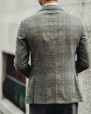 Foesce Americana Hombre Wool Blend Suit Mens Business Versatile Luxury Casual Chaqueta Hombre Formal Coat Fashion Tweed  Blazers Men