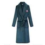 Autumn Winter Thicken Robe Men Kimono Bathrobe Gown Nightgown Warm Flannel Male Nightwear Intimate Lingerie Plus Size Homewear