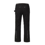 Back Ankle Zipper Spliced Straight Flare Pants Mens High Street Washed Retro Loose Casual Jeans Hip Hop Denim Trousers