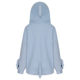 Fleece Hooded Sweatshirt Ladies Hooded Shark Plush Sweatshirt Furry Inner Loose Pullover Tops Couple Clothes Unisex Sudaderas