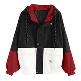 Foesce Autumn Women Corduroy Bomber Jacket Lady Patchwork Casual Jacket Female Clothing Loose Hip Hop Women's Winter Coat
