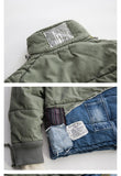 Foesce Men's Hi Street Hole Patchwork Denim Jacket Streetwear Thick Down Cotton Jean Coat for Male