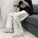 Foesce Reflect Streetwear Men's Pants Oversize Wide Pants Harajuku Sweatpants Fashion Joggers Skateboard Pants Techwear