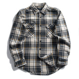 Foesce High Quality Extra Heavyweight Multi Colors Thick 100% cotton Long Sleeve Brushed Plaid  Flannel Shirts for Men