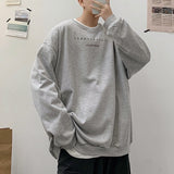 Korean Men's Oversized Sweatshirts Graphic Printed Man  Casual Hoodies Winter Fleece Male Loose Pullovers Tops
