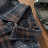 Foesce High Quality Extra Heavyweight Multi Colors Thick 100% cotton Long Sleeve Brushed Plaid  Flannel Shirts for Men