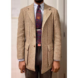 Foesce Smart Casual Men Tuxedos Custom Made Handsome With Belt Blazer Business Wedding Party Groom Suit Coat 1 Piece