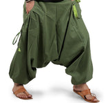 Fashion Men Harem Pants Joggers Streetwear Elastic Waist Loose Drop Crotch Trousers Men Pockets Solid Pants S-5XL