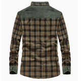 Winter Shirt For Men Thick Warm Fleece Shirts Plaid Pure Cotton Mens Shirt Long Sleeves Camisa Masculina Plus Size M-3XL