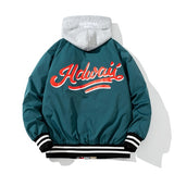 Streetwear Winter Jacket Men Women Hip Hop Letter Basketball Jacket Casual Varsity Jacket Men Cartoon Anime Couple Male Two Side