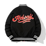Streetwear Winter Jacket Men Women Hip Hop Letter Basketball Jacket Casual Varsity Jacket Men Cartoon Anime Couple Male Two Side