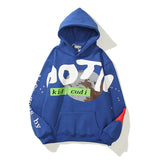 Foesce Kanye West Letter Foam Fleece Sweatshirt Mens and Womens Retro Oversize Casual Hoodies Harajuku High Street Pullover Hoody