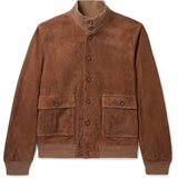 Suede Jacket Solid Color Single Breasted Stand Collar Retro Tooling Jacket Steampunk Clothing Plus Size for Men Grooms Jacket
