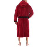 Men's Robe Winter Warm Casual Woman Mens Bathrobe Flannel Robe V Neck Long Sleeve Sleepwear Kimono Warm Male Bath Robes Coat