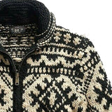 Cardigan Male Jacquard Knitted High Street Turtleneck Men's Jacket Long Sleeve Casual Loose Zip Up Thick Warm Knitwear