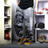 Foesce New Fashion Camouflage Jeans Men Casual Denim Pants Straight Loose Baggy Trousers Streetwear Men Clothing Plus Size Jeans
