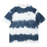 Harajuku Tie Dye Striped Graphic T Shirts Men Short Sleeve Cotton Oversize Loose Tees Tops Summer Hip Hop Streetwear