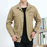 Cotton Casual Shirt Men Oversize Loose Long Sleeve Cargo Shirts Men's Clothing High Quality Solid Tooling Shirt 6XL