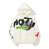 Foesce Kanye West Letter Foam Fleece Sweatshirt Mens and Womens Retro Oversize Casual Hoodies Harajuku High Street Pullover Hoody