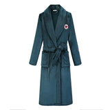 Autumn Winter Thicken Robe Men Kimono Bathrobe Gown Nightgown Warm Flannel Male Nightwear Intimate Lingerie Plus Size Homewear