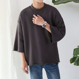 Hip Hop Shinee Clothes Plain Rock Oversized T Shirt Men Japanese Streetwear Swag Punk Bat Sleeve Men T-shirt