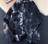 Tie Dye Corduroy Jacket Men Clothing Korean Style Winter Coat Men Winter Jacket Streetwear 5XL Autumn New Arrivals
