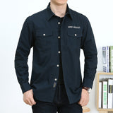 Cotton Casual Shirt Men Oversize Loose Long Sleeve Cargo Shirts Men's Clothing High Quality Solid Tooling Shirt 6XL
