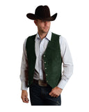 Foesce Men's Suede Slim Single-breasted Vest Casual Western Denim Vest Men's Casual Vest