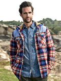 Winter Jacket Men Fleece Warm Jacket Shirts Coat Pure Cotton Plaid Hooded Jackets Coats Single Breasted chaquetas hombre M-XXXL