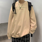 Korean Men's Oversized Sweatshirts Graphic Printed Man  Casual Hoodies Winter Fleece Male Loose Pullovers Tops