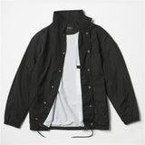 Spring American Style Black Coach Jacket Thin Loose Couple Jacket Male Plus Size Long Sleeve Top Men 2xl Button Coat Streetwear