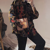 Vintage Fashion 2023 New Beach Hawaii Shirts for Men Harajuku Floral Print Long Sleeve Casual Loose Blouse Button Up Shirt