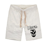 Foesce Shorts High Quality Summer Fashion Skull Printed Men's Casual Fitness Shorts Cotton Knit Short Pants Plus Size S-2XL