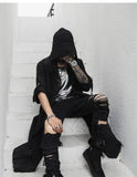 Translucent Linen cloak Thin Trench Men Gothic long coat Stranger things mysterious Dustcoat Men Cardigan Spring summer jacket