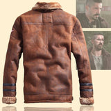 Foesce Russian Style Winter Mens Fur Faux Leather Jacket Casual Fashion Streewear Mens Faux Fur Leather Jackets Overcoat Velvet