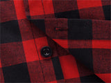 Foesce Navy and Green Plaid shirts Men  New Arrival Summer Men's Casual Short sleeve Shirts Fashion Chemise Homme Men Dress Shirts